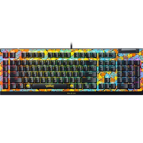 Razer BlackWidow V4 X Pokémon Edition - Mechanische Gaming-Tastatur - Chroma RGB - grüne Clicky Switches - 6 dedizierte Makro-Tasten - Doubleshot-ABS-Tastenkappen - QWERTY US-Layout | Pokémon Kanto Bild 1