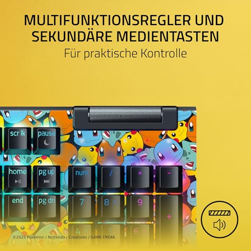 Razer BlackWidow V4 X Pokémon Edition - Mechanische Gaming-Tastatur - Chroma RGB - grüne Clicky Switches - 6 dedizierte Makro-Tasten - Doubleshot-ABS-Tastenkappen - QWERTY US-Layout | Pokémon Kanto Bild 3