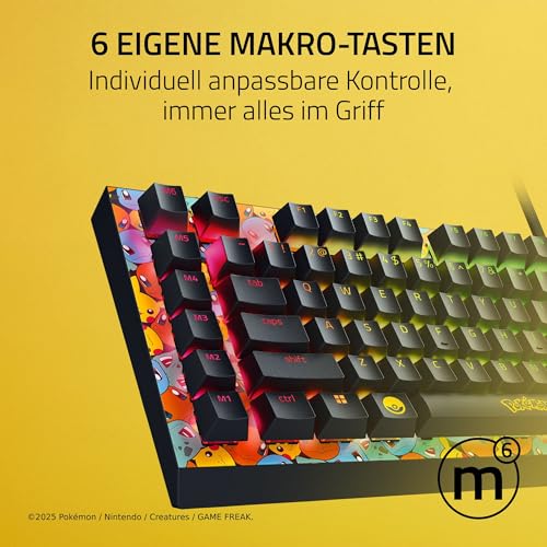 Razer BlackWidow V4 X Pokémon Edition - Mechanische Gaming-Tastatur - Chroma RGB - grüne Clicky Switches - 6 dedizierte Makro-Tasten - Doubleshot-ABS-Tastenkappen - QWERTY US-Layout | Pokémon Kanto Bild 4