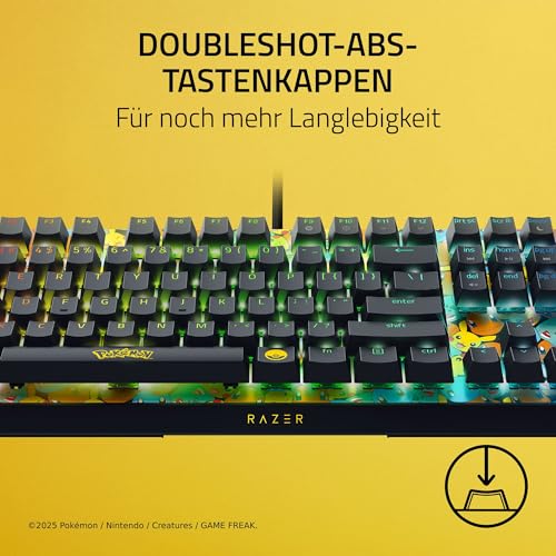 Razer BlackWidow V4 X Pokémon Edition - Mechanische Gaming-Tastatur - Chroma RGB - grüne Clicky Switches - 6 dedizierte Makro-Tasten - Doubleshot-ABS-Tastenkappen - QWERTY US-Layout | Pokémon Kanto Bild 6