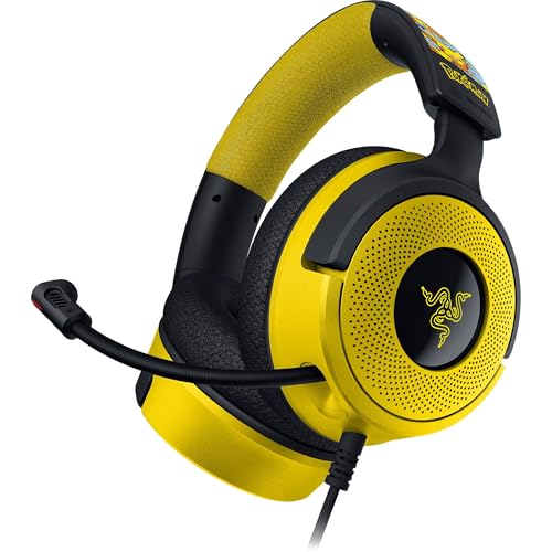 Razer Kraken V4 X Pokémon Edition - Kabelgebundenes USB-Gaming-Headset - Triforce 40mm-Treiber - ausziehbares Nierenmikrofon - Surround Sound - Chroma RGB - PC & Konsole über USB-C | Pokémon Kanto Bild 1