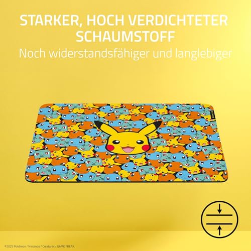 Razer Gigantus V2 Pokémon Edition - Weiche Gaming-Mausmatte für Geschwindigkeit und Kontrolle - Mikrogewebe-Oberfläche - Dicker Gummischaum - rutschfeste Unterlage - 360 x 275 x 3mm | Pokémon Kanto Bild 3