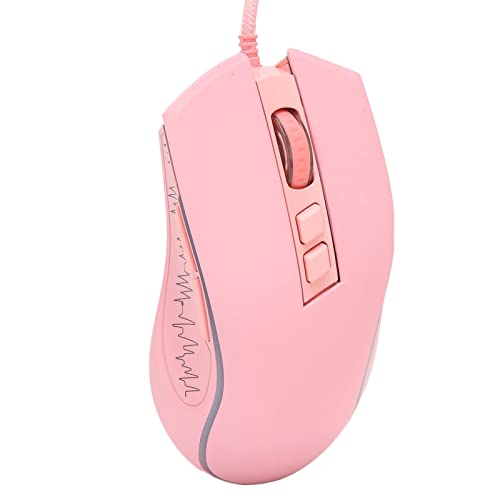 Keenso Gaming Maus RGB Hintergrundbeleuchtung Ergonomisches Design für Gaming Office Home, Wired Mouse 4 Einstellbare DPI -Laptop -PC Spielmäuse (PINK) Bild 4