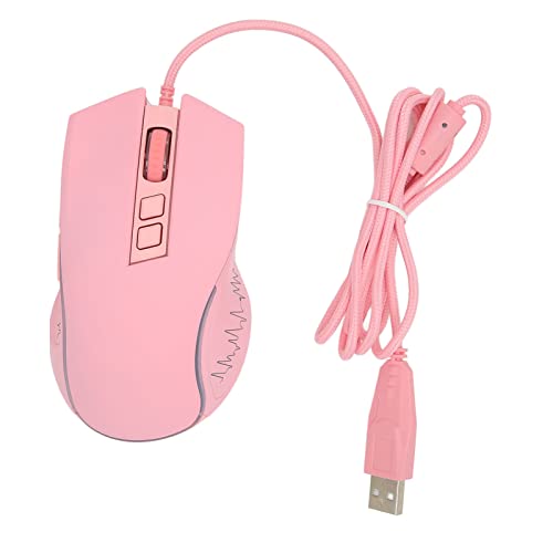 Keenso Gaming Maus RGB Hintergrundbeleuchtung Ergonomisches Design für Gaming Office Home, Wired Mouse 4 Einstellbare DPI -Laptop -PC Spielmäuse (PINK) Bild 6
