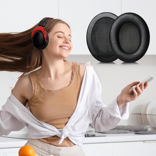 2 Ohrpolster Ersatz Kompatibel mit Kingston HyperX Cloud 2 3 Memory Schaumstoff Leder Ohrpolster für Cloud II III, Cloud Flight, Cloud Flight S, Cloud Alpha S, Cloud Alpha Pro, Cloud Stinger Kopfhörer Bild 6