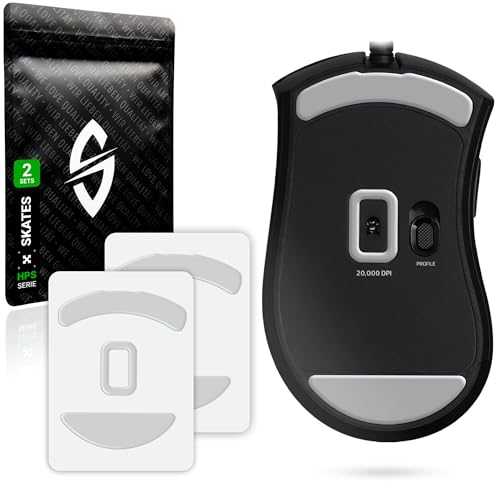 SensoryBoost HPS Glides (2er Set) kompatibel mit Razer Deathadder V2 - Balance aus Speed & Kontrolle – Abgerundet & Langlebig - PTFE - Ersatz-Mausfüße, Skates – Gaming Maus Upgrade Zubehör Bild 1