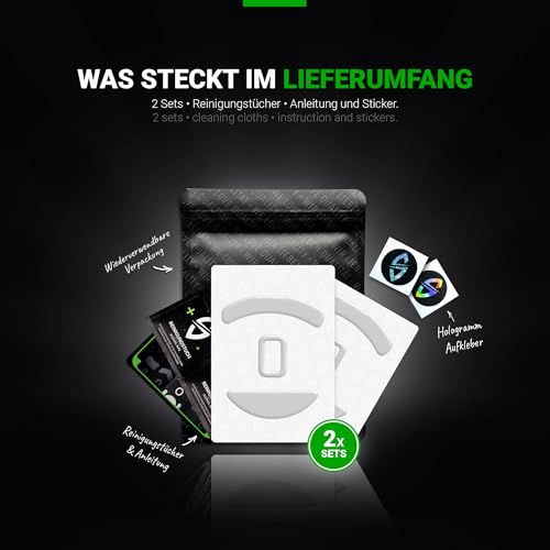SensoryBoost HPS Glides (2er Set) kompatibel mit Razer Deathadder V2 - Balance aus Speed & Kontrolle – Abgerundet & Langlebig - PTFE - Ersatz-Mausfüße, Skates – Gaming Maus Upgrade Zubehör Bild 5
