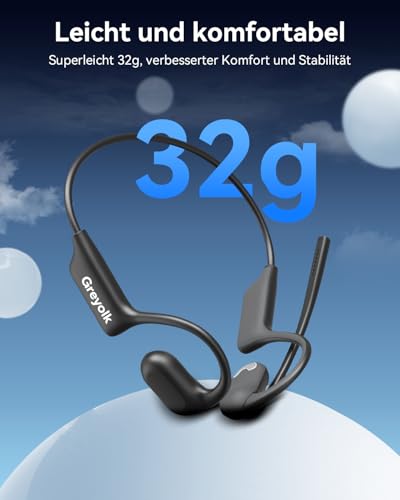 Bluetooth-Kopfhörer mit Mikrofon, offene Ohr Kopfhörer w/Geräuschdämpfungsmikrofon für Telefon PC Computer Laptop, leichtes und Komfortables drahtloses Kopfhörer für Büro Fahren Arbeiten Bild 6