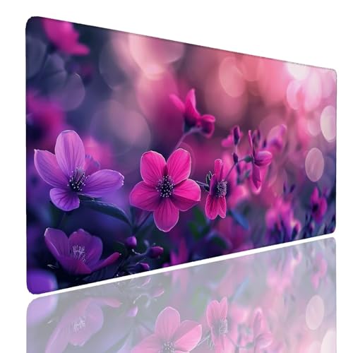 Mauspad XXL 1400x800x4mm Wasserdicht Schreibtischunterlage rutschfeste Speed Gaming Mousepad Pink (12) Groß Desk Mouse Mat Maus Pad, Schreibtisch Unterlage Deko für PC, MacBook, Laptop, Home Office Bild 1