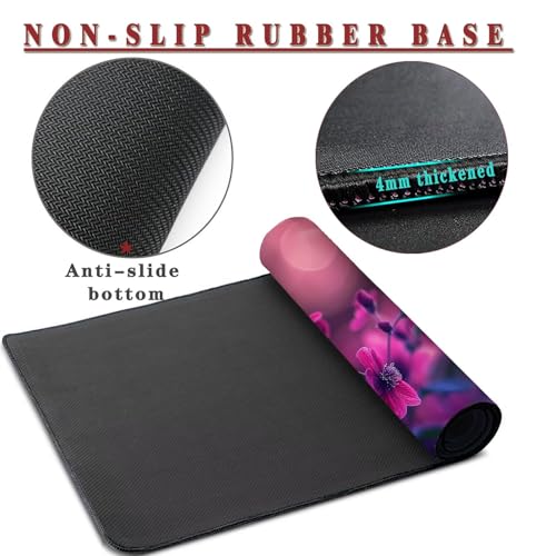 Mauspad XXL 1400x800x4mm Wasserdicht Schreibtischunterlage rutschfeste Speed Gaming Mousepad Pink (12) Groß Desk Mouse Mat Maus Pad, Schreibtisch Unterlage Deko für PC, MacBook, Laptop, Home Office Bild 3