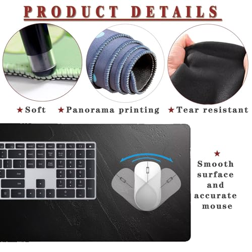 Mauspad XXL 1400x800x4mm Wasserdicht Schreibtischunterlage Rutschfeste Speed Gaming Mousepad Pictures (9) Groß Desk Mouse Mat Maus Pad, Schreibtisch Unterlage Deko für PC, Macbook, Laptop, Home Office Bild 4