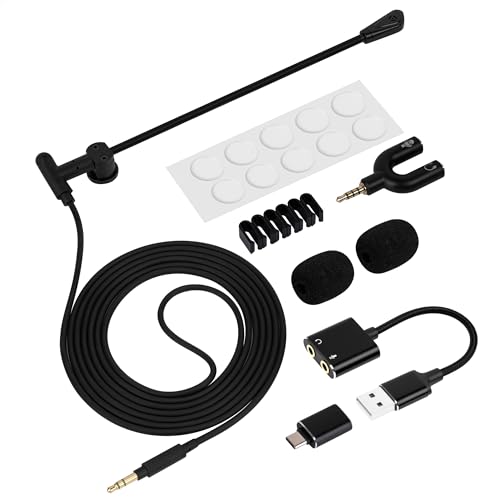 GEEKRIA Aufsteckbares Kopfhörer-Boom-Mikrofon, wandeln Sie Ihren geliebten Kopfhörer in ein Gaming-Headset um, abnehmbares, flexibles Mod-Mikrofon, kompatibel mit PCs/Spielkonsolen/Handheld-Geräten Bild 2