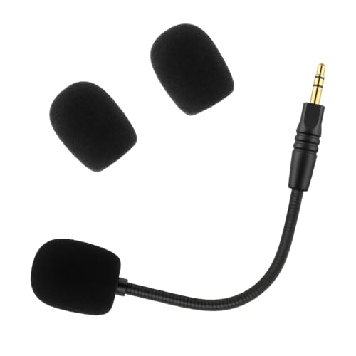 Ersatz-Spielmikrofon, kompatibel mit Havit H2002D Gaming-Headsets, abnehmbares kristallklares Mikrofon mit Geräuschunterdrückung, 2 Schaumstoffabdeckungen Bild 1