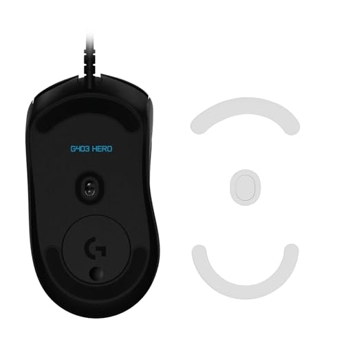 kwmobile Mouse Feet Sticker kompatibel mit Logitech G403 / G603 / G703 Ersatz Glider - Mausfüße passgenau - Maus Glides in Weiß Bild 1