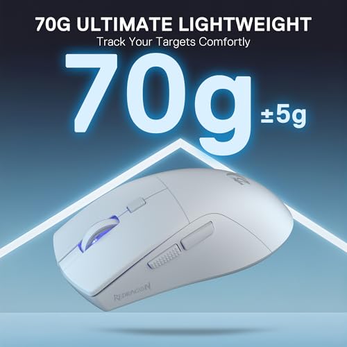 Redragon M618 LIT kabellose Gaming-Maus, optische ergonomische Maus mit 10.000 DPI und 6 programmierbaren Tasten, Ultraleicht mit 70g, Software unterstützt DIY-Tastenbelegungen Bild 5