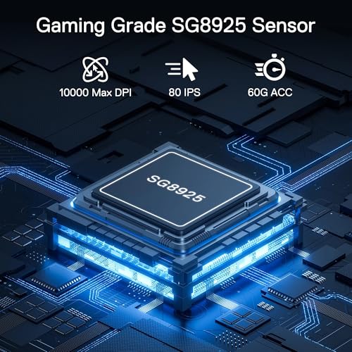 Redragon M618 LIT kabellose Gaming-Maus, optische ergonomische Maus mit 10.000 DPI und 6 programmierbaren Tasten, Ultraleicht mit 70g, Software unterstützt DIY-Tastenbelegungen Bild 7