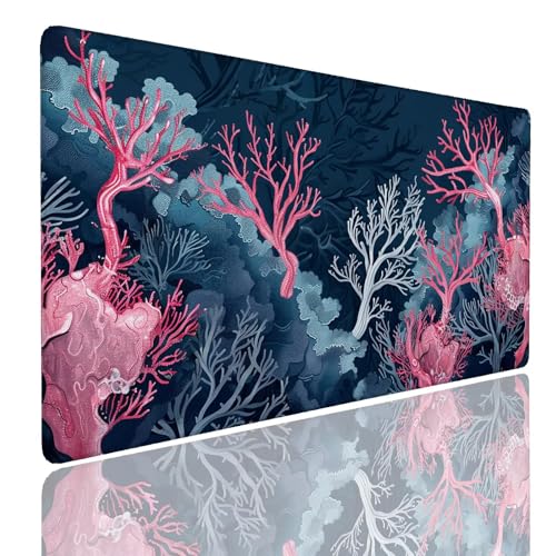 Mauspad XXL 1400x800x4mm Wasserdicht Schreibtischunterlage rutschfeste Speed Gaming Mousepad Pink (16) Groß Desk Mouse Mat Maus Pad, Schreibtisch Unterlage Deko für PC, MacBook, Laptop, Home Office Bild 1