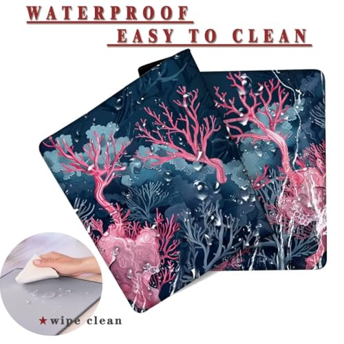 Mauspad XXL 1400x800x4mm Wasserdicht Schreibtischunterlage rutschfeste Speed Gaming Mousepad Pink (16) Groß Desk Mouse Mat Maus Pad, Schreibtisch Unterlage Deko für PC, MacBook, Laptop, Home Office Bild 2
