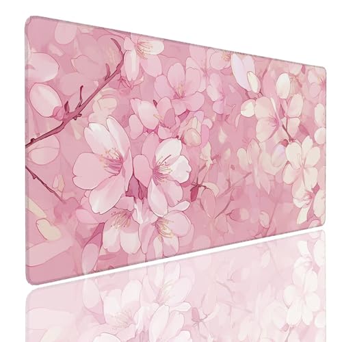 Mauspad XXL 1400x800x4mm Wasserdicht Schreibtischunterlage rutschfeste Speed Gaming Mousepad Pink (9) Groß Desk Mouse Mat Maus Pad, Schreibtisch Unterlage Deko für PC, MacBook, Laptop, Home Office Bild 1