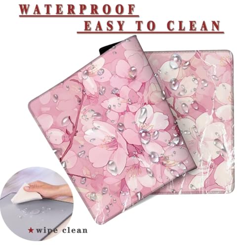 Mauspad XXL 1400x800x4mm Wasserdicht Schreibtischunterlage rutschfeste Speed Gaming Mousepad Pink (9) Groß Desk Mouse Mat Maus Pad, Schreibtisch Unterlage Deko für PC, MacBook, Laptop, Home Office Bild 2