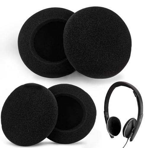 4 Stück Kopfhörer Ohrpolster Ersatz für Logitech H340, 6CM Weiche Schaumstoff Polster für Logitech G330/H609/H600, Sony und Weitere Modelle, Gaming Homeoffice KopfhöRer Zubehö Bild 1