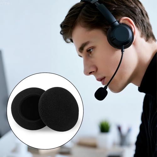 4 Stück Kopfhörer Ohrpolster Ersatz für Logitech H340, 6CM Weiche Schaumstoff Polster für Logitech G330/H609/H600, Sony und Weitere Modelle, Gaming Homeoffice KopfhöRer Zubehö Bild 7