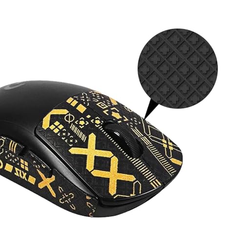 Mouse Grip Tape, Kompatibel mit Logitech G Pro Griptape Gaming Mouse, Anti-Slip Griffband Gaming Maus Zubehör, Self-Adhesive Pre-Cut Stickers Mouse Grip Tape, Mouse NOT Included (Gold) Bild 4