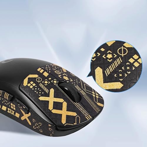 Mouse Grip Tape, Kompatibel mit Logitech G Pro Griptape Gaming Mouse, Anti-Slip Griffband Gaming Maus Zubehör, Self-Adhesive Pre-Cut Stickers Mouse Grip Tape, Mouse NOT Included (Gold) Bild 5
