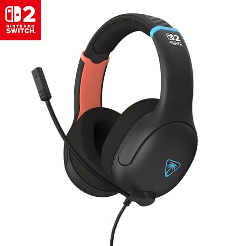 Turtle Beach Airlite Fit Wired Gaming Headset Offiziell Lizenziert für Nintendo Switch 2, 1, und OLED, Anthrazitschwarz Bild 1