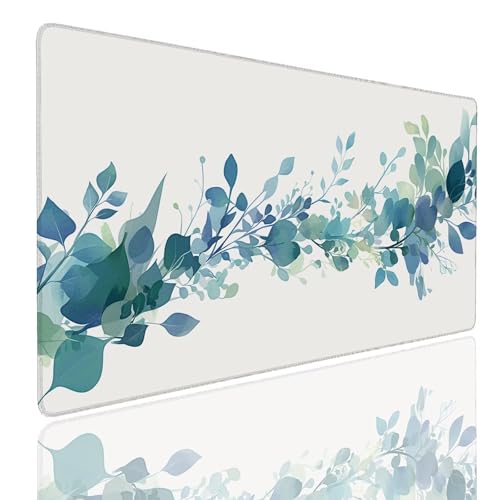 Mauspad XXL 1400x800x4mm Wasserdicht Schreibtischunterlage rutschfeste Speed Gaming Mousepad Plant (2) Groß Desk Mouse Mat Maus Pad, Schreibtisch Unterlage Deko für PC, MacBook, Laptop, Home Office Bild 1