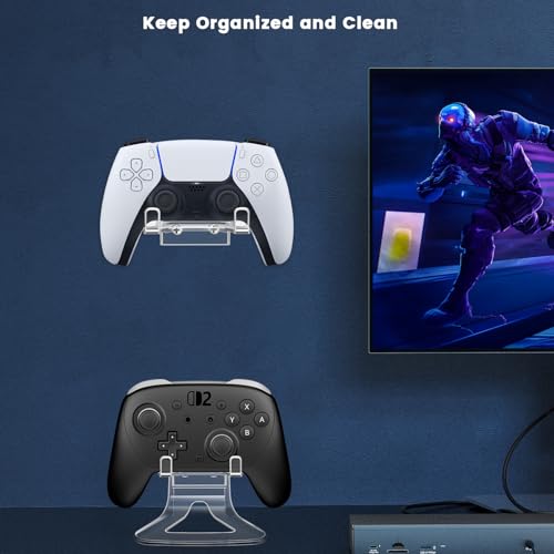 2 Stück Controller Halter, Controller Halterung für PC/Switch/Xbox/PS3/PS4/PS5/Pro Controller, Universal Wandhalterung Headset Halterung Rutschfester Stabiler Tabletop Gaming Zubehör Ständer Bild 3