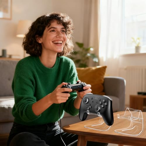 2 Stück Controller Halter, Controller Halterung für PC/Switch/Xbox/PS3/PS4/PS5/Pro Controller, Universal Wandhalterung Headset Halterung Rutschfester Stabiler Tabletop Gaming Zubehör Ständer Bild 6