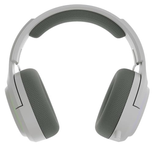 NEWSKILL Aton V2 Gaming-Kopfhörer, kabellos, 2,4 G, Bluetooth 5.0 und Typ-C-Kabel, einziehbares Mikrofon, Surround-Sound, RGB, kompatibel mit PC, PS5, Switch und Handy (weiß) Bild 5