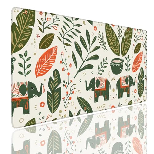 Mauspad XXL 1400x800x4mm Wasserdicht Schreibtischunterlage rutschfeste Speed Gaming Mousepad Plants (13) Groß Desk Mouse Mat Maus Pad, Schreibtisch Unterlage Deko für PC, MacBook, Laptop, Home Office Bild 1
