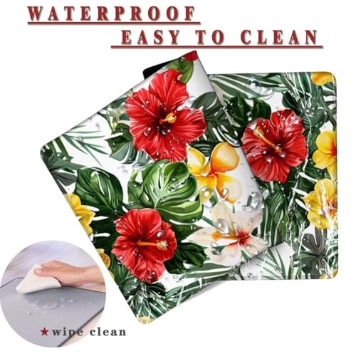 Mauspad XXL 1400x800x4mm Wasserdicht Schreibtischunterlage rutschfeste Speed Gaming Mousepad Plants (11) Groß Desk Mouse Mat Maus Pad, Schreibtisch Unterlage Deko für PC, MacBook, Laptop, Home Office Bild 2