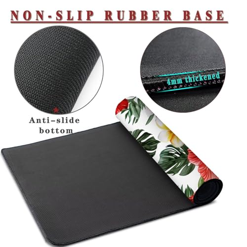 Mauspad XXL 1400x800x4mm Wasserdicht Schreibtischunterlage rutschfeste Speed Gaming Mousepad Plants (11) Groß Desk Mouse Mat Maus Pad, Schreibtisch Unterlage Deko für PC, MacBook, Laptop, Home Office Bild 3