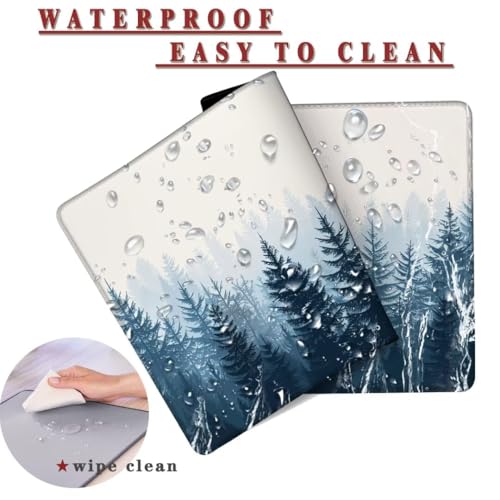 Mauspad XXL 1400x800x4mm Wasserdicht Schreibtischunterlage rutschfeste Speed Gaming Mousepad Plants (6) Groß Desk Mouse Mat Maus Pad, Schreibtisch Unterlage Deko für PC, MacBook, Laptop, Home Office Bild 2