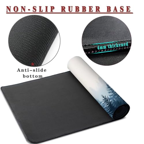Mauspad XXL 1400x800x4mm Wasserdicht Schreibtischunterlage rutschfeste Speed Gaming Mousepad Plants (6) Groß Desk Mouse Mat Maus Pad, Schreibtisch Unterlage Deko für PC, MacBook, Laptop, Home Office Bild 3