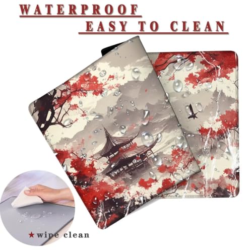 Mauspad XXL 1400x800x4mm Wasserdicht Schreibtischunterlage rutschfeste Speed Gaming Mousepad Plants (8) Groß Desk Mouse Mat Maus Pad, Schreibtisch Unterlage Deko für PC, MacBook, Laptop, Home Office Bild 2