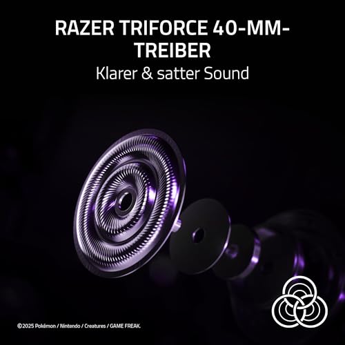 Razer Kraken Kitty V2 - Gengar Pokémon Edition - USB-Headset - Gengar-Stacheln - Streamreaktive Beleuchtung - HyperClear-Kardioidenmikrofon - Triforce 40-mm-Treiber - 7.1 Surround Sound | Violett Bild 4