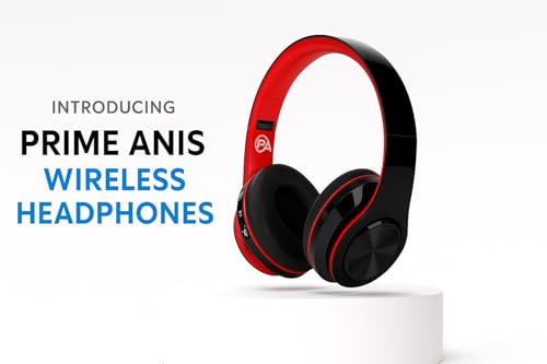 Hybrid-Kopfhörer mit Geräuschunterdrückung, kabellos, Bluetooth, Over-Ear, Schwarz mit Farbakzenten, integriertem Mikrofon, HiFi-Stereo-Sound, faltbares Design, Headset (rot) Bild 3