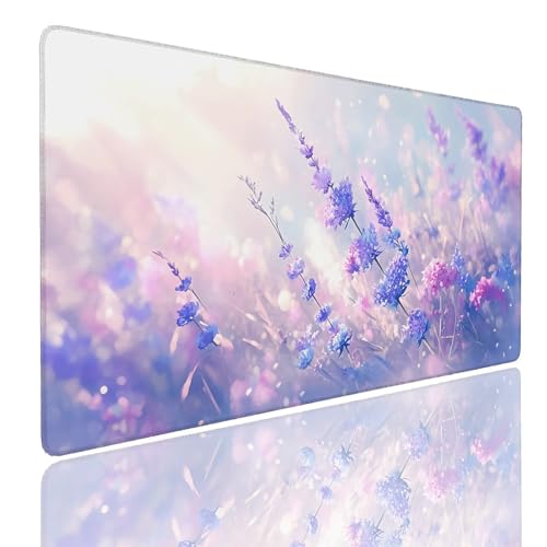 Mauspad XXL 1400x800x4mm Wasserdicht Schreibtischunterlage rutschfeste Speed Gaming Mousepad Purple (5) Groß Desk Mouse Mat Maus Pad, Schreibtisch Unterlage Deko für PC, MacBook, Laptop, Home Office Bild 1