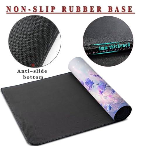Mauspad XXL 1400x800x4mm Wasserdicht Schreibtischunterlage rutschfeste Speed Gaming Mousepad Purple (5) Groß Desk Mouse Mat Maus Pad, Schreibtisch Unterlage Deko für PC, MacBook, Laptop, Home Office Bild 3