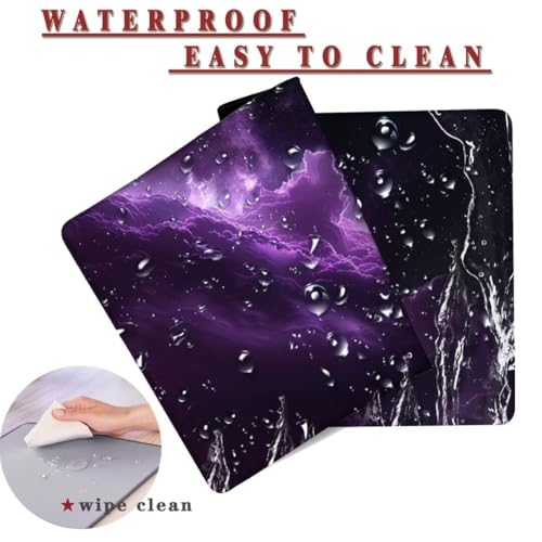 Mauspad XXL 1400x800x4mm Wasserdicht Schreibtischunterlage rutschfeste Speed Gaming Mousepad Purple (12) Groß Desk Mouse Mat Maus Pad, Schreibtisch Unterlage Deko für PC, MacBook, Laptop, Home Office Bild 2