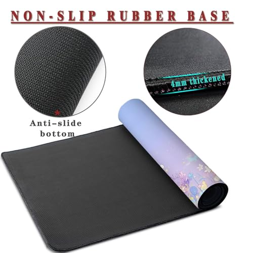 Mauspad XXL 1400x800x4mm Wasserdicht Schreibtischunterlage rutschfeste Speed Gaming Mousepad Purple (9) Groß Desk Mouse Mat Maus Pad, Schreibtisch Unterlage Deko für PC, MacBook, Laptop, Home Office Bild 3