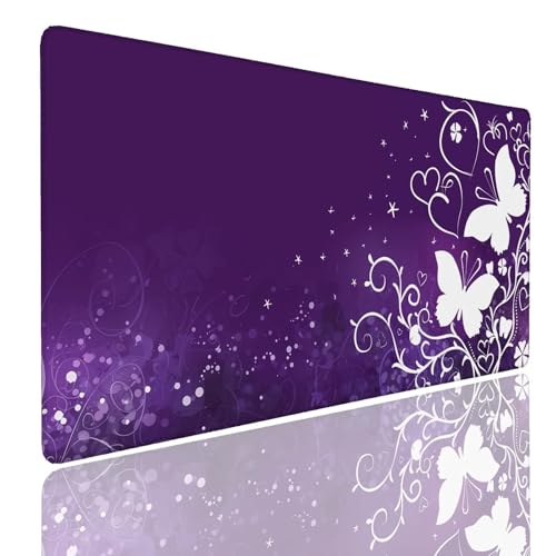 Mauspad XXL 1400x800x4mm Wasserdicht Schreibtischunterlage rutschfeste Speed Gaming Mousepad Purple (7) Groß Desk Mouse Mat Maus Pad, Schreibtisch Unterlage Deko für PC, MacBook, Laptop, Home Office Bild 1