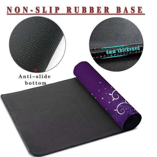 Mauspad XXL 1400x800x4mm Wasserdicht Schreibtischunterlage rutschfeste Speed Gaming Mousepad Purple (7) Groß Desk Mouse Mat Maus Pad, Schreibtisch Unterlage Deko für PC, MacBook, Laptop, Home Office Bild 3