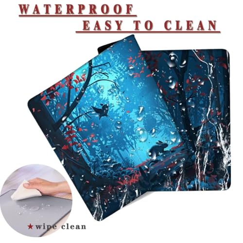 Mauspad XXL 1400x800x4mm Wasserdicht Schreibtischunterlage rutschfeste Speed Gaming Mousepad Rabbit (6) Groß Desk Mouse Mat Maus Pad, Schreibtisch Unterlage Deko für PC, MacBook, Laptop, Home Office Bild 2