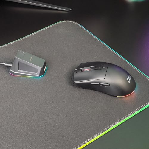 Mars Gaming MM‑T3, Ultralight Kabellose Maus, Bluetooth 5.0 + 2.4 GHz + Kabel, Optischer Sensor PIXART PAW3104PRO 14400 DPI, Magnetische RGB‑Ladestation, Huano Switches, Steuerungssoftware, Schwarz Bild 6