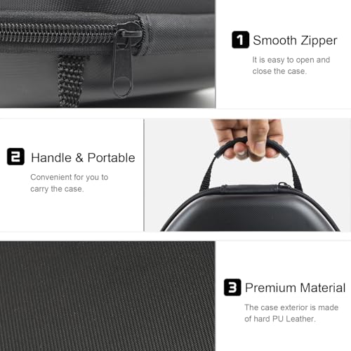 Harte Tasche Hülle Case Kompatibel mit beyerdynamic MMX 100 / MMX 150 / MMX 200 / MMX 300 / MMX 330 Pro Gaming Headset, Nur Tasche - Schwarz YC80042 Bild 5